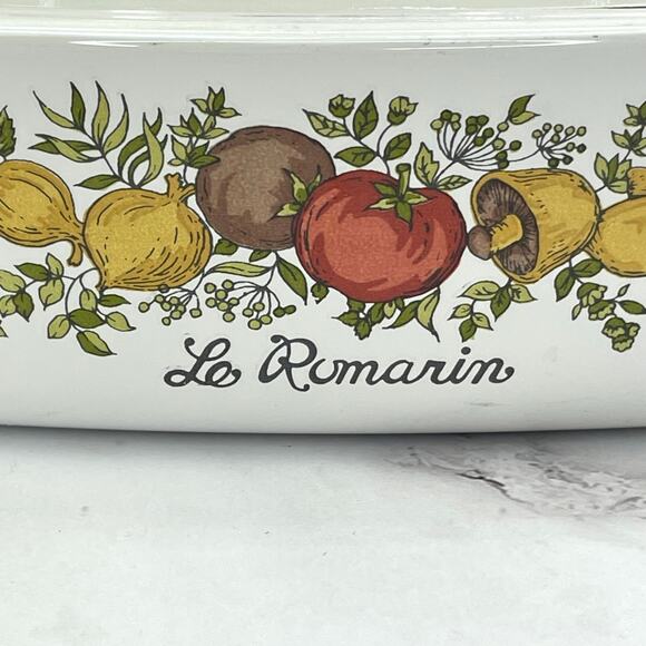 Corning Ware Le Romarin Spice of Life Casserole Dish A-10-B with Glass Lid Dish - Picture 4 of 12